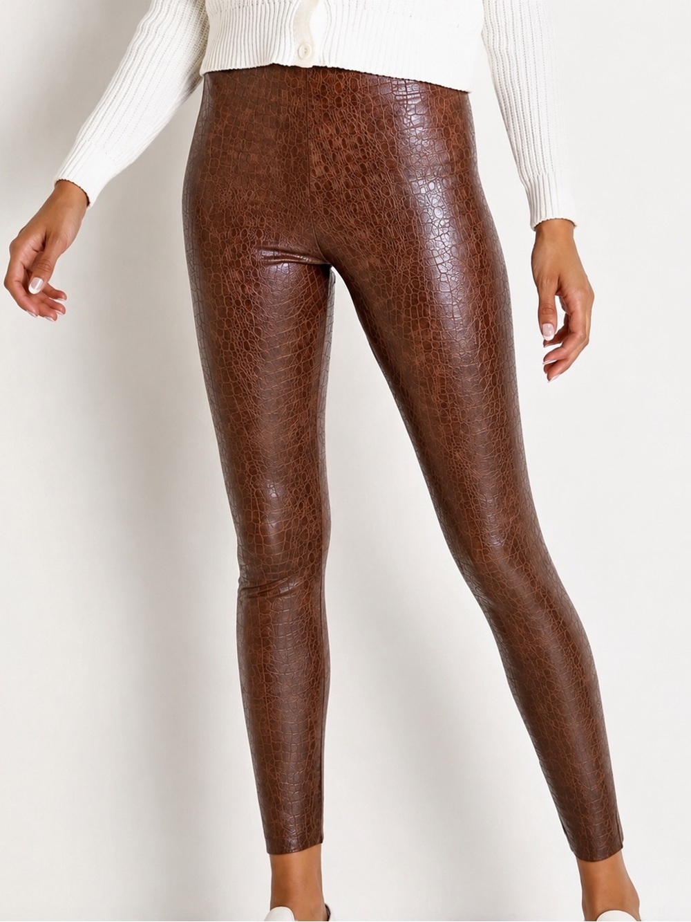 Commando reptile embossed leggings, XS